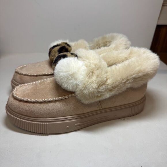 Journee Collection Womens 11 M Beige Sunset Lined Platform Slippers NIB IA6 - Picture 3 of 9